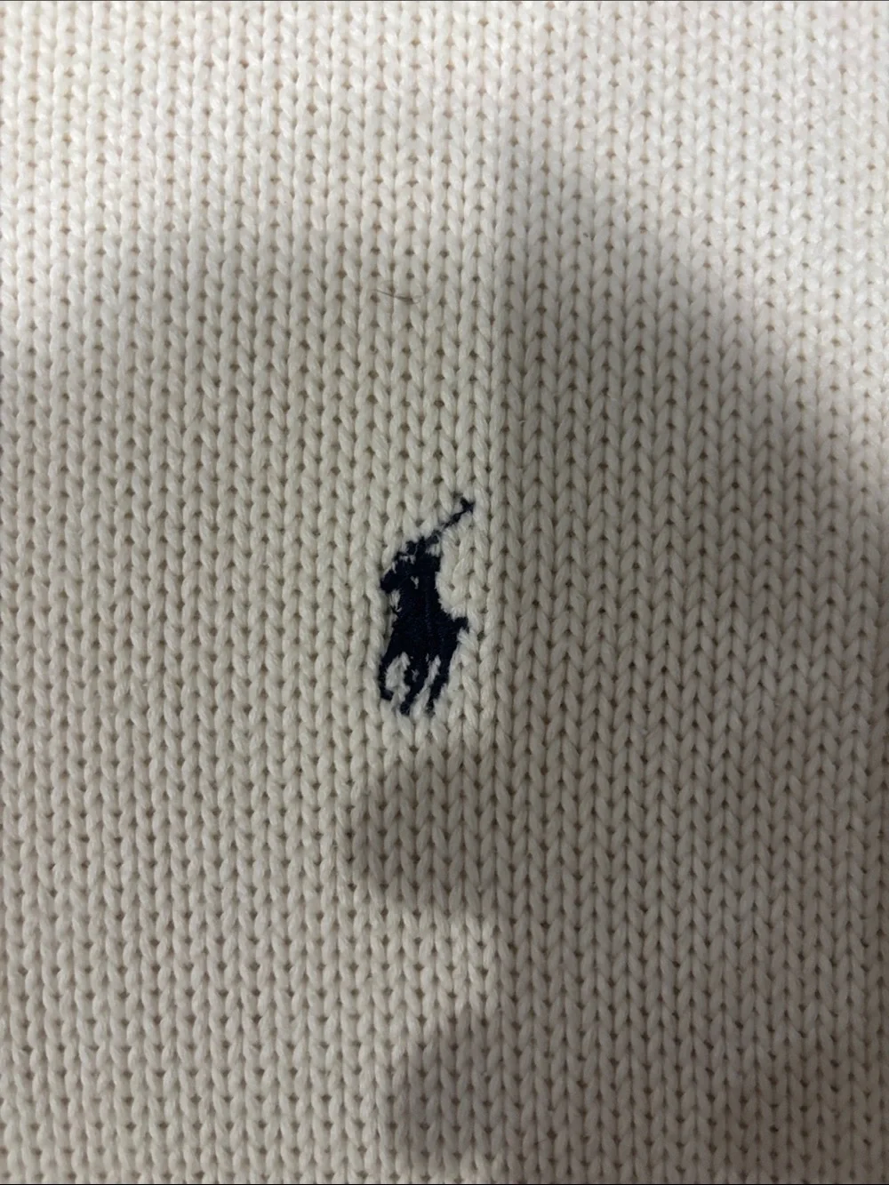 Polo by Ralph Lauren Cream Cotton Crewneck Sweater